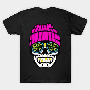 Skull beanie trippy T-Shirt